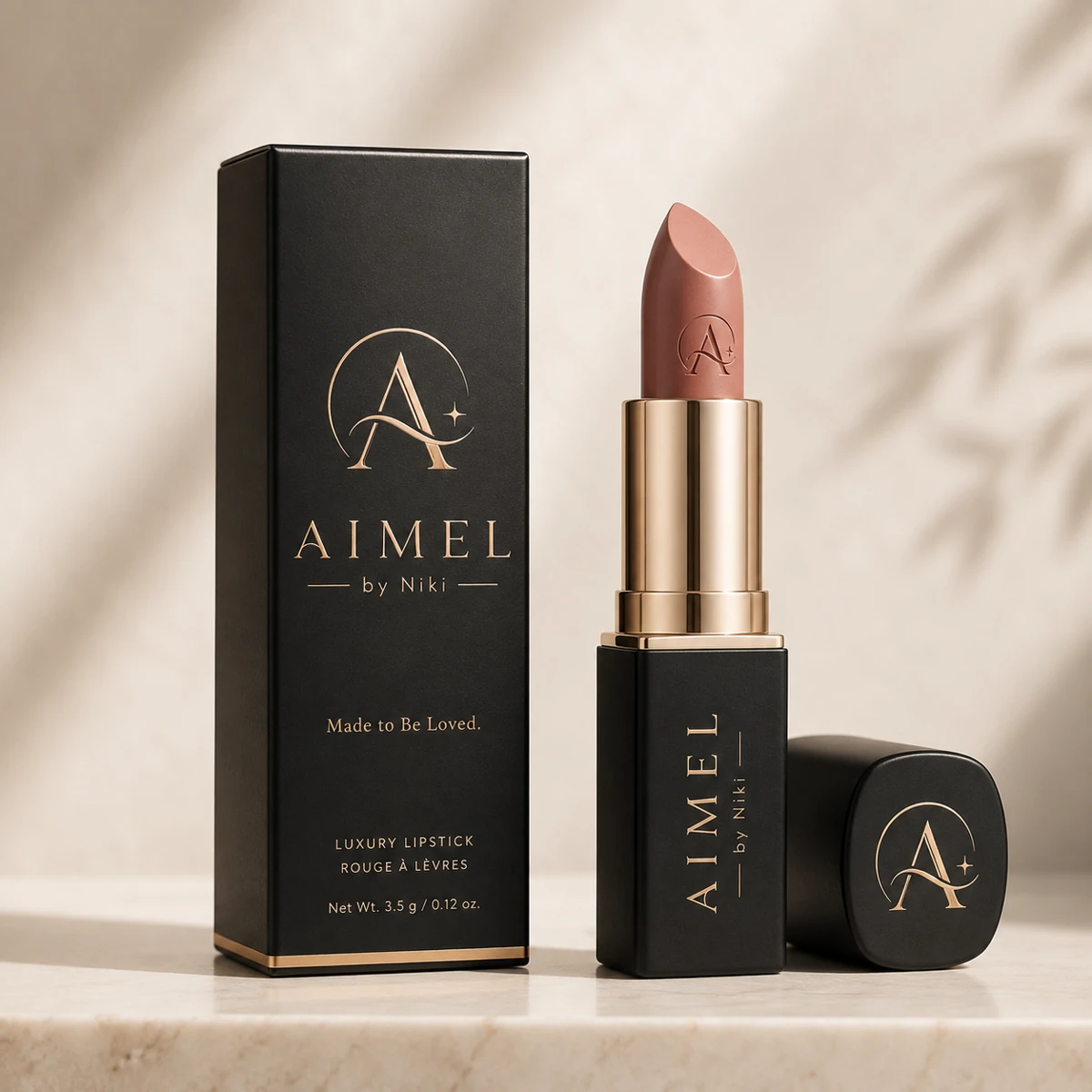 AIMEL lipstick packaging mockup